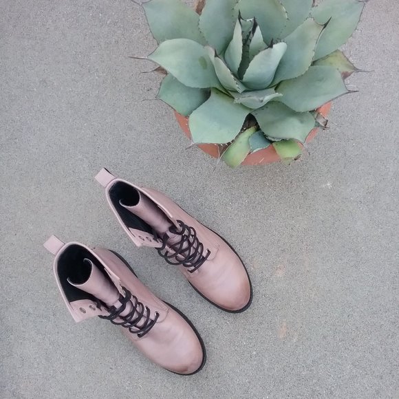 Frye Veronica Leather Lace Up Combat Boots Size 8 - Picture 9 of 16